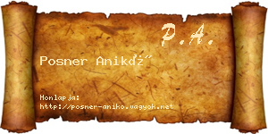 Posner Anikó névjegykártya